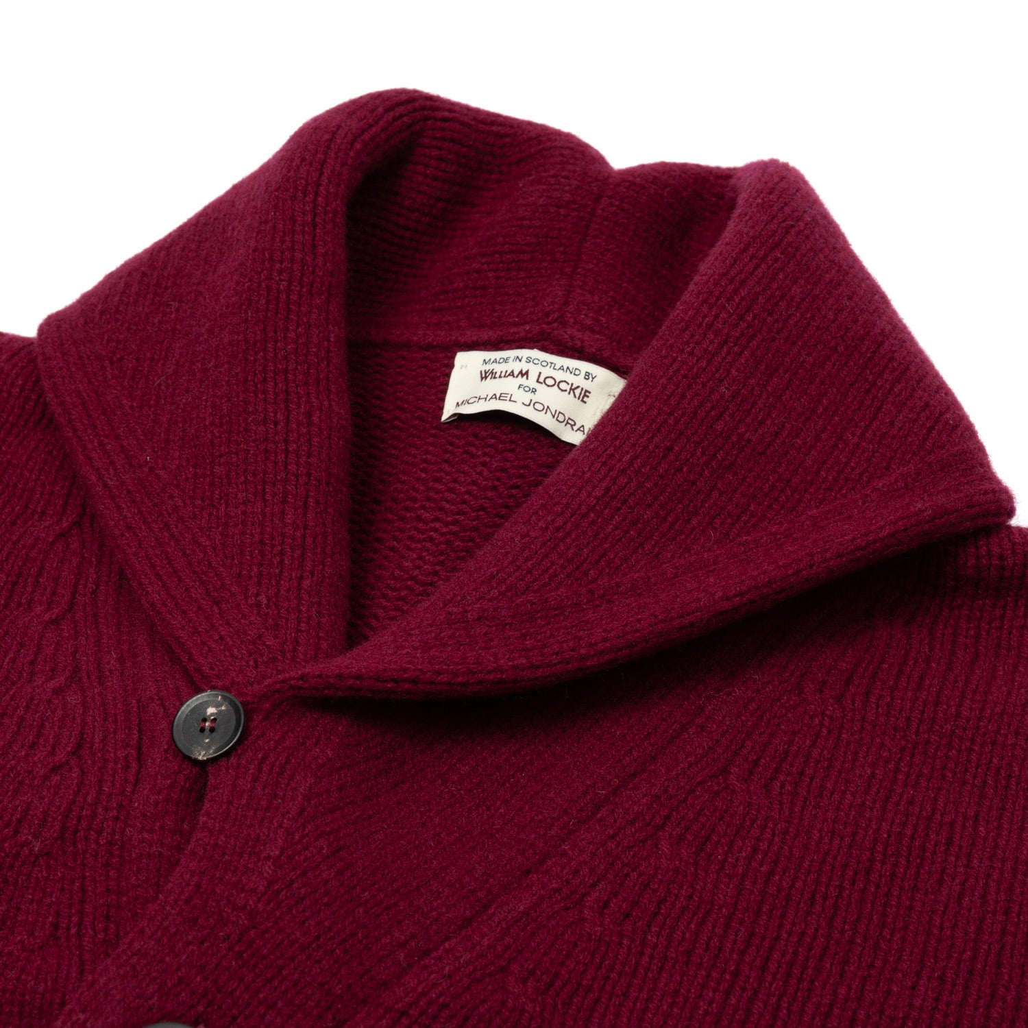MJ Exclusive: Shawl Cardigan "Lambton-Shawl" made from the finest 4-Ply Scottish Lambswool